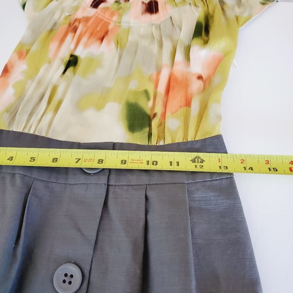 Anthropologie Multicolor Top and Gray Skirt Dress - Picture 7 of 8